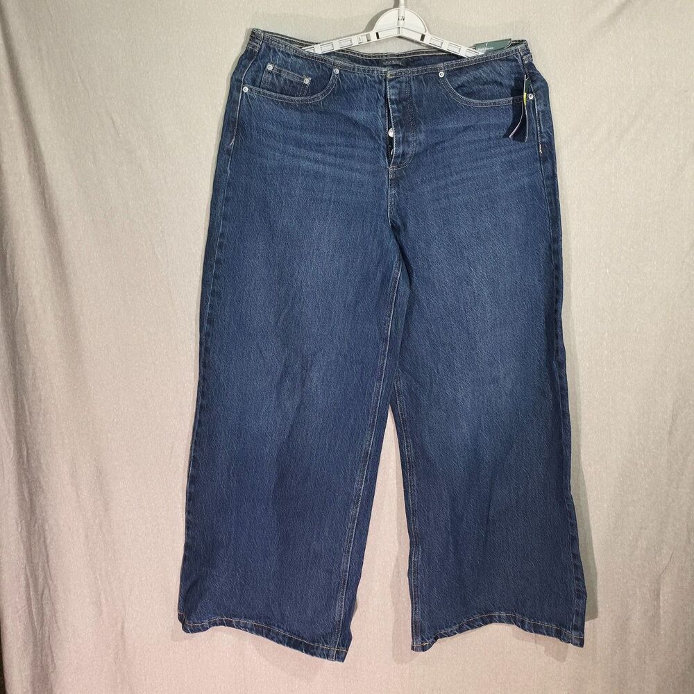 Wild Fable Mid-Rise Ultra Wide Leg Jeans in Medium Wash Womens 12 NWT